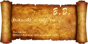 Bukszár Dóra névjegykártya